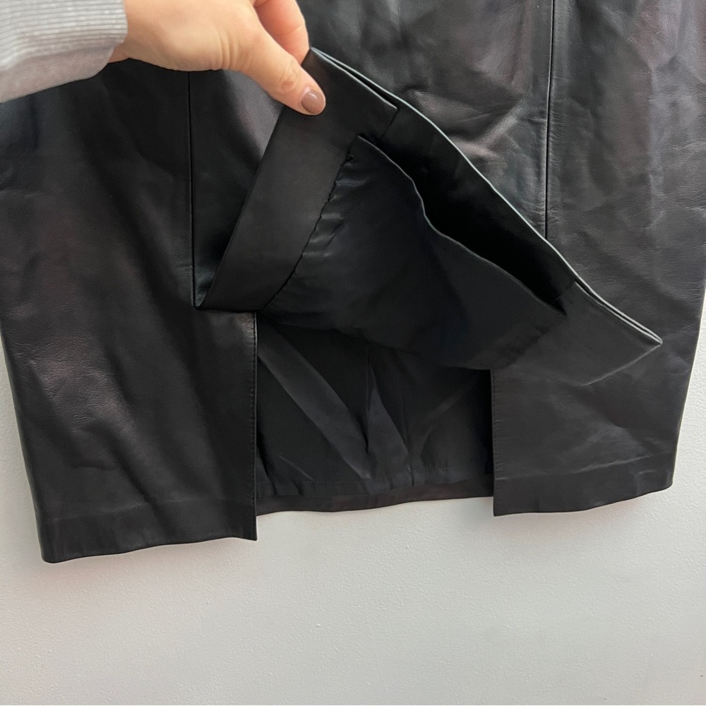 Lafayette 148 Leather Skirt, Size 10 - Picture 4 of 6